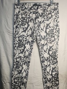 Joe's Jeans Black & White Abstract Print Skinny Jeans